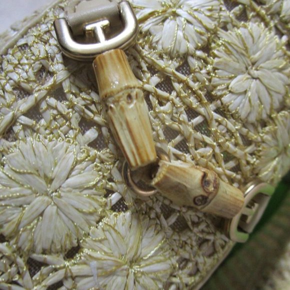 Sam Edelman Women's Lowell Loafer size 5 natural Raffia tan woven flowers NIB - Picture 5 of 8